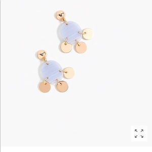 J.CREW DROP STONE AND DISC EARRINGS